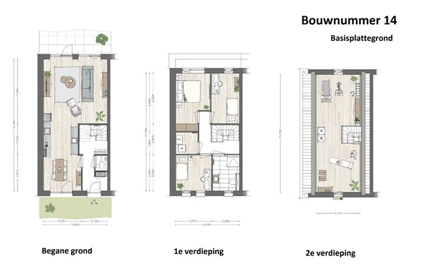 Floorplan - Vossenburglaan Bouwnummer 14, 9613 CG Meerstad